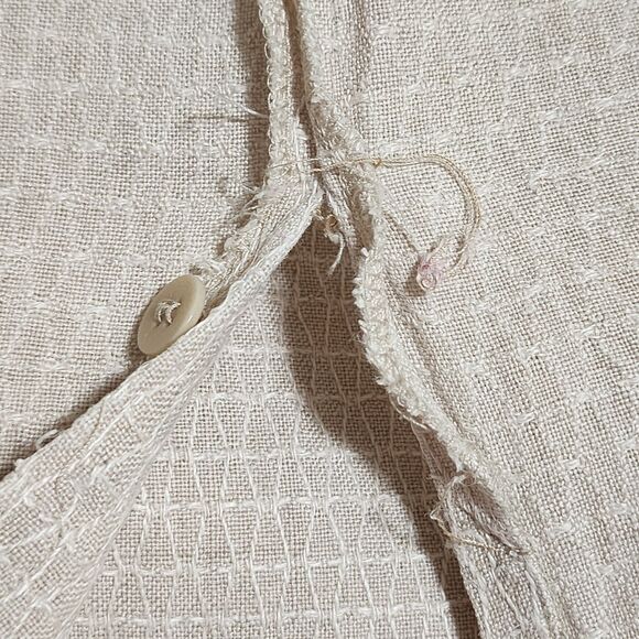 Eileen Fisher Womens 100% Linen Maxi Skirt Beige Side-Slit Unlined Size S - Picture 4 of 10